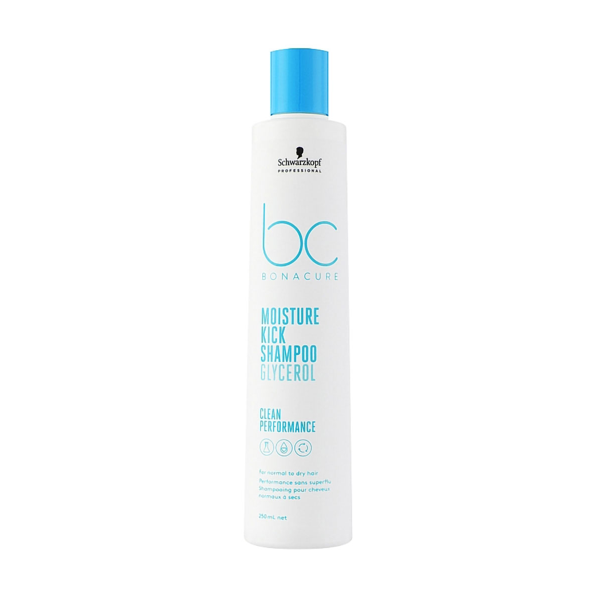 Зволожувальний шампунь Schwarzkopf Professional BC Bonacure Moisture Kick Shampoo Glycerol для нормального та сухого волосся, 250 мл